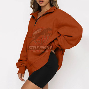 Sudaderas de media cremallera para mujer de alta calidad, estilo urbano, a la moda y oversize - Product Image 2