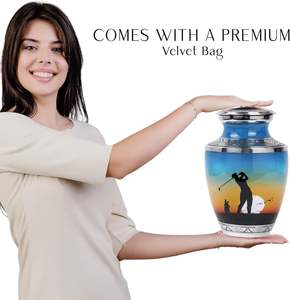 Urna de Metal artesanal Galaxy para cenizas humanas adultas, urna funeraria decorativa conmemorativa de tamaño personalizado para recuerdo de mujeres y hombres - Product Image 6