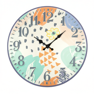JUSTAMINUTE Multicolor Wall <b>Clock</b> 40cm in Size Colorful 21557 Model - Product Image 2