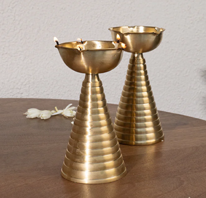 <b>Antique</b> <b>Brass</b> Akhand Jyoti Diya Round Religious Oval Shaped Diyas for Puja Wholsale Factory Direct Polished Technique - Product Image 1