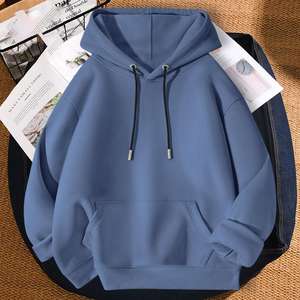 Sudadera con Capucha de Forro Polar Negra para Hombre con Bolsillo, Secado Rápido y Transpirable, Servicio OEM, Ropa de Invierno, Tinte Liso - Product Image 5