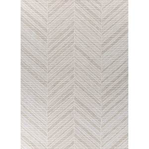 Alfombra de Lana Tejida a Mano Modo Ivory, 10 mm de Grosor, Forma Rectangular, Diseño Chevron Aubusson para Sala de Estar, Modelo Ptwl-320 - Product Image 1