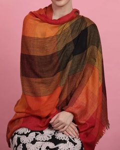 Chales de Pashmina para Mujer, Chales para Cabeza y Hombros, Venta Caliente, Hilo Teñido con Bloqueo de Color, Chales de Lana de Invierno al por Mayor, Chales Islámicos Musulmanes - Product Image 1