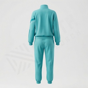 Stylish <b>Womens</b> Pure Cotton Fleece Tracksuits Customizable Logo Label High Quality Ladies Sets Premium Soft <b>Warm</b> Gym Sportswear - Product Image 2