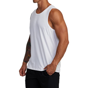 Camisetas sin mangas lisas con logotipo personalizado para hombre, camisetas sin mangas de entrenamiento de algodón en blanco transpirable de calidad superior, camisetas sin mangas transpirables de talla grande para hombre - Product Image 2