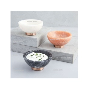 Venta directa de fábrica Cuenco de pasta de mármol blanco Forma y tamaño personalizados Cuenco de mármol blanco para servir alimentos Uso - Product Image 3