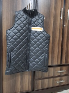 Veste matelassée zippée d'affaires décontractée pour hommes Gilet sans manches chaud en coton respirant - Product Image 5