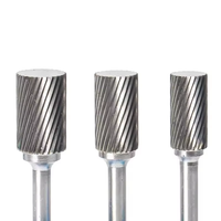 10 pièces carbure de tungstène ensemble de fraises rotatives 6MM tige meuleuse fraisage outils de sculpture pour métal ébavurage coupe polissage