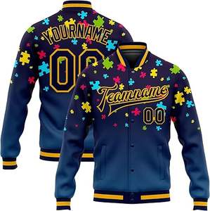 Chaqueta universitaria de alta calidad unisex a granel logotipo bordado personalizable al por mayor ideal para tiendas de ropa y amantes de la moda - Product Image 4