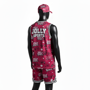 Conjunto de pantalones cortos de baloncesto para hombre, de alta calidad, 160 GSM, tela de malla deportiva, ligero, chaleco rosa, pantalones cortos, logotipo personalizado, conjunto de pantalones cortos para hombre - Product Image 5