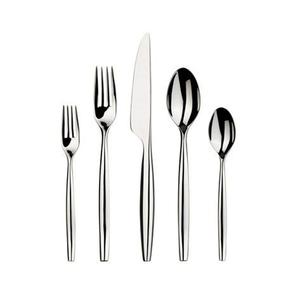 Nouvel ensemble de couverts personnalisés en acier inoxydable plaqué argent, élégant, avec un design simple, manche unique multicolore, pour enfants - Product Image 1