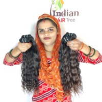 Extensions de cheveux humains naturels indiens vierges non traités, alignés sur la cuticule, doux, Remy, Deep Wave, Full Lace