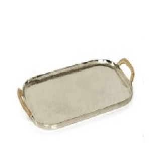 Plateau en métal moderne pour la maison et l'hôtel Plateau en métal au design moderne couleur argent utilisé pour les articles de cuisine Plateau de service Pcs antiques - Product Image 2
