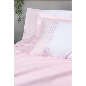 Parure de lit matelassée Coton Box Lusso Spruce Rose Poudré, 4 pièces, en polyester, pour lit double, avec housse de couette en bambou, tissée unie, pour la maison - Product Image 2