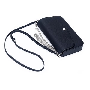 Sac Ando en cuir de vache véritable, petit sac bandoulière avec chaîne et fermeture à rabat pour femmes - Product Image 1