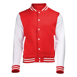 OEM Custom Coated Woven Men's Fleece Varsity Jacket <b>Stand</b> Collar Front Logo Windproof Breathable 220g Wholesale Pakistani - Product Image 1