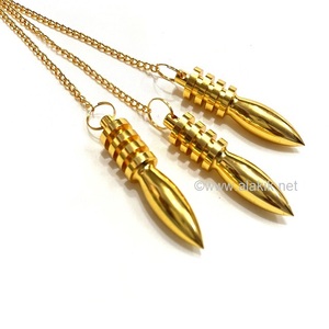 Pendule en laiton noir de l'inde, vente en gros, pendule de radiesthésie, Divination, cristaux métassiques - Product Image 3