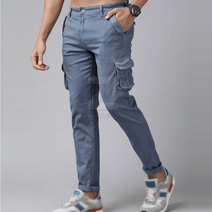 กางเกงคาร์โก้ผู้ชายทรงตรงเอวกลาง ผ้าฝ้ายคุณภาพสูง แห้งเร็ว น้ำหนักเบา สีเข้ม สไตล์ลำลอง รับสกรีนโลโก้ เหมาะสำหรับออกกำลังกายและเล่นกีฬา - Product Image 3