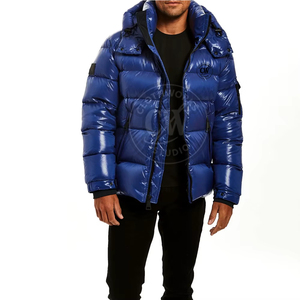 Precio razonable, transpirable, de secado rápido, logotipo personalizado y estilo, chaqueta de burbujas con capucha para hombre con bolsillos delanteros, bajo MOQ, diseño de invierno - Product Image 1