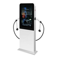 Nueva Estación de Carga para Vehículos Eléctricos HTTITONG de Alta Potencia, 22kW, 380V, 16A, TIPO 2, OCPP, Montaje en Suelo, RFID, 4G, IP65, Impermeable, Metálica
