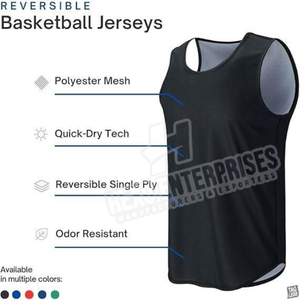 Venta caliente malla de poliéster que absorbe la humedad de secado rápido ligero baloncesto Jersey sin mangas en blanco liso baloncesto Jersey - Product Image 2