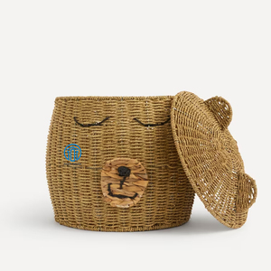 Pratique élégant longue durée respectueux de la terre tressé à la main en forme d'ours endormi panier en jonc de mer fabriqué au Vietnam - Product Image 2