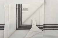 Lot de 12 serviettes de cuisine vintage 100 % coton à séchage rapide, écologiques, motif à carreaux gris, pour usage domestique, tissées, pour enfants