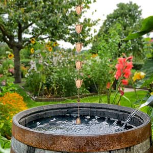 Chaîne de pluie en métal de qualité supérieure pour le drainage des gouttières de toit de jardin - Product Image 3