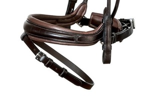 Bride d'équitation durable en cuir véritable, équipement équestre, course de chevaux - Product Image 3