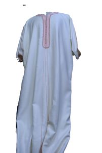 Marroquí Thorbes listo para usar Lino Seda Poliéster Sudadera con capucha Vestidos Transpirable Otoño Casual Corto Tallas grandes Jubba para adultos - Product Image 3