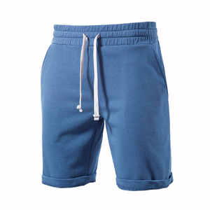 Shorts de sport décontractés pour homme personnalisés, séchage rapide, 100% coton, écologiques, motif uni, streetwear d'été, style urbain, élastique - Product Image 2