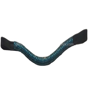 Banda de cejas de caballo de cuero personalizado con diamantes de imitación ostentosos perla en forma curvada fabricante exclusivo hecho a mano - Product Image 1