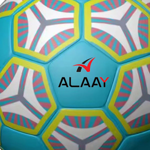 Alaay, venta al por mayor, diseño colorido oficial personalizado, cubierta de PVC cosida a máquina, tamaño 5, balón de fútbol impermeable - Product Image 2