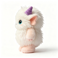 Peluche Monstre Fantastique en Gros, Jouet Doux et Moelleux, Poupée en Peluche Blanche pour Enfants, Cadeau Personnalisé