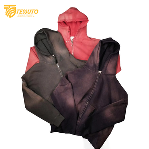 Usine de qualité Logo personnalisé imprimé à capuche poids lourd 100% coton lavage à l'acide conception hiver hommes sweats à capuche tricotés - Product Image 1