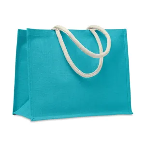 Borsa Promozionale Sostenibile AURA in Juta Laminata Ecologica per Merchandising - Product Image 3