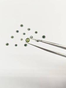 Diamantes sueltos facetados con corte de Rosa verde, colgante brillante, fabricación de joyas, cuentas de piedra, piedra cortada para hacer anillo de diamantes - Product Image 5