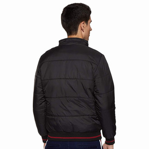 Vestes matelassées pour hommes de qualité supérieure, fermeture éclair, couleur noire, col montant, veste matelassée tendance pour hommes adultes - Product Image 2