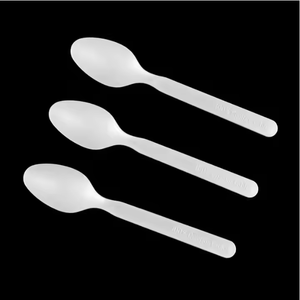 Cuchara de plástico blanca larga de alta resistencia Cuchara de plástico desechable para sopa Pastel de arroz Café Leche Proveedor de la marca Vietnam HM - Product Image 3