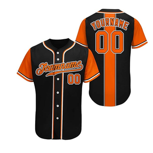 2024 para equipo personalizado béisbol Jersey Unisex cuello en V venta al por mayor uniforme impreso Logo impresión Digital 100% poliéster conjuntos rápidos - Product Image 6