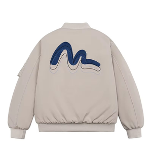 Blouson Aviateur Homme Hiver Tendance Brodé Respirant Résistant Coupe-Vent Fermeture Éclair Décontracté Long - Product Image 3