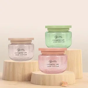 Support Pot de gommage pour animaux de compagnie vide en plastique personnalisé Boîte de crème pour le visage de 250g Contenants de beurre corporel