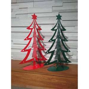 Tendencias Modelos de árboles de Navidad Esculturas Forma de cono de metal galvanizado Árboles de Navidad Estrella en artículo de exhibición en venta al por mayor - Product Image 4