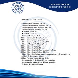 DADDY D PRO  BOITE POUR VARICES Juego de Instrumentos Quirúrgicos de Acero Inoxidable Dirigido a las Venas Varicosas CE ISO - Product Image 2