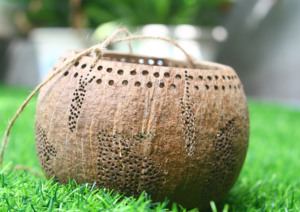 Cuencos de cáscara de coco de Vietnam, portavelas, soporte de vela para iluminación y decoración romántica, venta al por mayor - Product Image 4