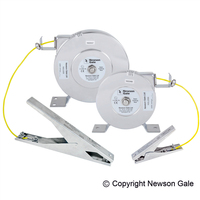 Carrete de cable de puesta a tierra con pinza de puesta a tierra de 120 mm, acero inoxidable, carrete de cable de 9 m, ATEX