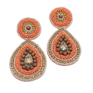Unique Artisanat Perlé Dangle Drop Design Broderie Belle Boucles D'oreilles Choix Premium & Bijoux De Luxe Par Hiba Enterprises - Product Image 1