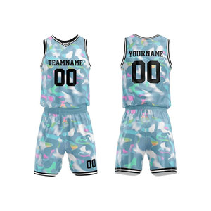 Ensemble d'uniformes de basketball sur mesure OEM grande taille, respirant, séchage rapide, antibactérien, design par sublimation, pour entraînement masculin - Product Image 3
