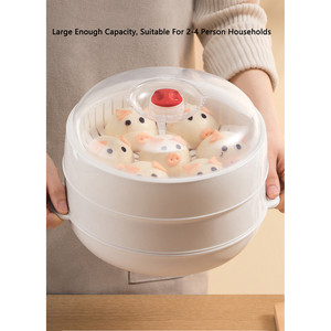 หม้อนึ่งพลาสติกขนาดใหญ่ COOKER KING เป็นมิตรกับสิ่งแวดล้อม สำหรับอุ่นอาหารในไมโครเวฟ  รับทำโลโก้ตามสั่ง สำหรับครัวเรือน - Product Image 5