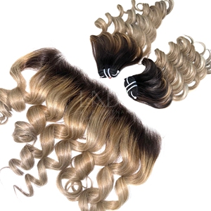 ผมดิบจาก100% แท้ผมเป็นลอนมีสีหยักศก - Product Image 2